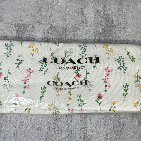 NEW - Coach Fragrance Cotton Toiletry Pouch/Clutch - 12X4 - Picture 4 of 7